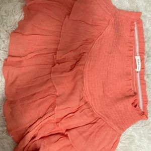 American threads- Coral pink ruffle skirt
